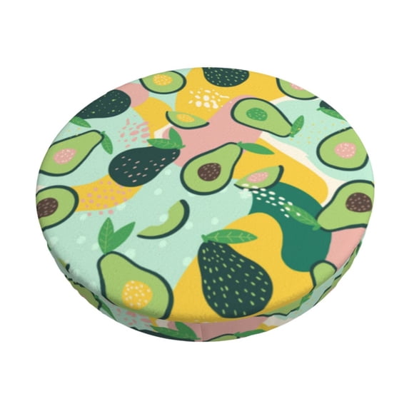 Fotbe Avocado Stool Covers Round,Waterproof Round Bar Stool Covers Bar Chair Covers Washable Stool Cushion Slipcover for 12-14 Inch Chair-