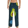 thumbnail image 1 of Fotbe Avocado in Space Men's Pajama Pants,Sleepwear Pants,Pj Bottoms Drawstring And Pockets-Large, 1 of 9