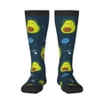 thumbnail image 1 of Fotbe Avocado in Space print Women's Men's Novelty Crew Socks Cotton Socks Knee High Socks for Walking,Running,Nurses,Pregnancy, 1 of 9