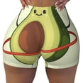 thumbnail image 1 of Fotbe Avocado1 Seamless Shorts, Womens Workout Shorts High Waist Stretch Booty Short for Gym/Yoga/Running/Biking-X-Large, 1 of 9