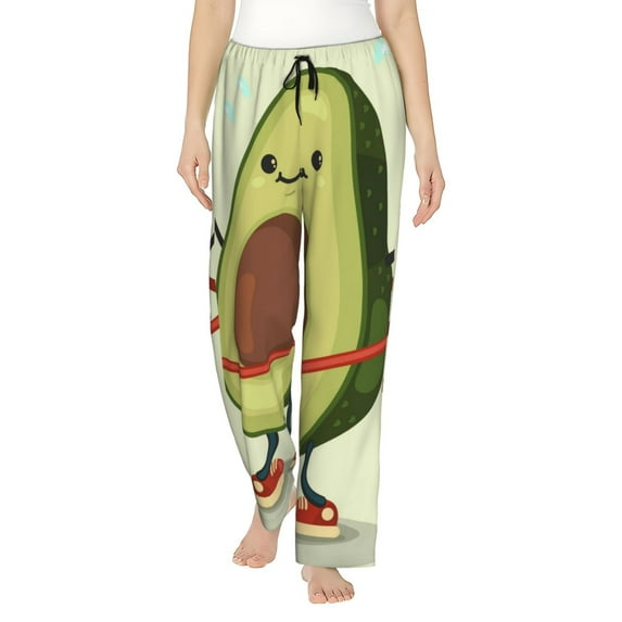 Fotbe Avocado1 Women's Pajama Pants,Sleepwear Pants,Pj Bottoms Drawstring And Pockets-Large