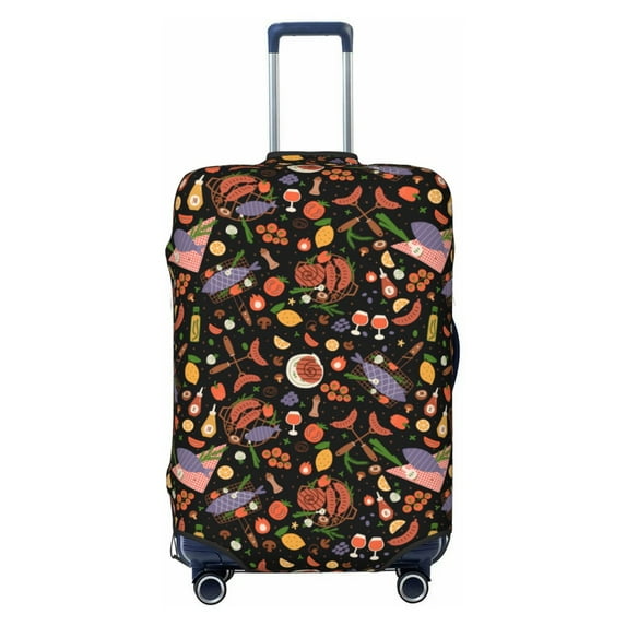 Fotbe BBQ Party Luggage Cover Protector,Suitcase Protector,Scratch and Dirt Resistant,Fits 18-32 Inch Luggage-X-Large