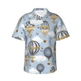 thumbnail image 1 of Fotbe Balloon Vintage Hawaiian Shirt For Men Unisex Summer Beach Casual Short Sleeve Cotton Linen Button Down Shirts-Xx-Large, 1 of 9