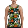 thumbnail image 1 of Fotbe Balls Pattern Men's Quick Dry Workout Tank Top Gym Muscle Tee Fitness Bodybuilding Sleeveless T Shirt Breathable Workout Shirt-X-Large, 1 of 9