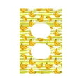 thumbnail image 1 of Fotbe Bananas On A Striped Print Duplex Receptacle Wall Plate, 1-Gang 5.0" x3.0" Wall Outlet Covers, Dual Outlet Faceplates Covers, Color-matched Screws Included-Style S, 1 of 6