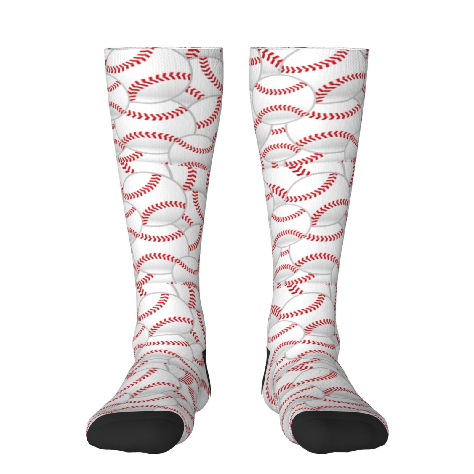 Fotbe Baseballs print Women's Men's Novelty Crew Socks Cotton Socks ...