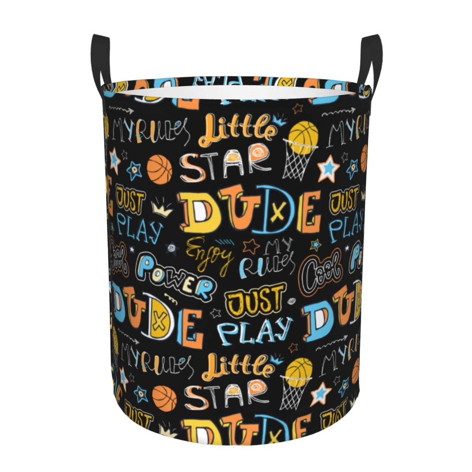 Fotbe Basketball Laundry Basket with Handles, Waterproof Large Laundry