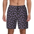 thumbnail image 1 of Fotbe Bat Purple Men’s Swim Trunks Quick Dry Swim Shorts Board Shorts with Mesh Lining-X-Large, 1 of 9