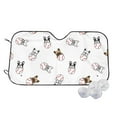 thumbnail image 1 of Fotbe Bbaseball Dog Car Windshield Sunshade | Sun Visor Protector Front Window Shade, Keeps Out UV Rays, Keeps Your Vehicle Cool-Small, 1 of 7