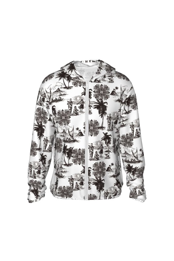 Beach Men's Women's UPF 50+ Sun Protection Jacket Hooded Cooling Shirt with Pockets Hiking Outdoor Performance-XX-Large