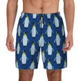 thumbnail image 1 of Fotbe Beautiful King Penguin Pattern Men’s Swim Trunks Quick Dry Swim Shorts Board Shorts with Mesh Lining-Medium, 1 of 9