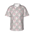 thumbnail image 1 of Fotbe Beautiful Rabbit1 Hawaiian Shirt for Men Unisex Summer Beach Casual Short Sleeve Cotton Linen Button Down Shirts-3X-Large, 1 of 9