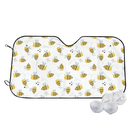 Fotbe Bee Car Windshield Sunshade | Sun Visor Protector Front Window Shade, Keeps Out UV Rays, Keeps Your Vehicle Cool-