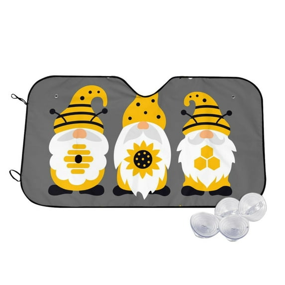 Fotbe Bee Kind Car Windshield Sunshade | Sun Visor Protector Front Window Shade, Keeps Out UV Rays, Keeps Your Vehicle Cool-Small