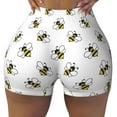 thumbnail image 1 of Fotbe Bee Seamless Shorts, Womens Workout Shorts High Waist Stretch Booty Short for Gym/Yoga/Running/Biking-Small, 1 of 9