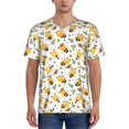 Fotbe Bee and Flowers Baseball Jersey Shirt for Men and Women, Casual