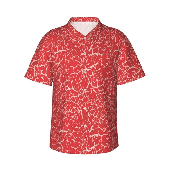 Fotbe Beef2 Hawaiian Shirt for Men Unisex Summer Beach Casual Short Sleeve Cotton Linen Button Down Shirts-Medium