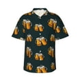 thumbnail image 1 of Fotbe Beer Hawaiian Shirt for Men Unisex Summer Beach Casual Short Sleeve Cotton Linen Button Down Shirts-XX-Large, 1 of 9
