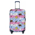 thumbnail image 1 of Fotbe Bees And Daisies Striped Luggage Cover Protector,Suitcase Protector,Scratch and Dirt Resistant,Fits 18-32 Inch Luggage-Small, 1 of 9