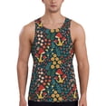 thumbnail image 1 of Fotbe Berries and Flowers Pattern Men's Quick Dry Workout Tank Top Gym Muscle Tee Fitness Bodybuilding Sleeveless T Shirt Breathable Workout Shirt-4X-Large, 1 of 9