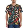thumbnail image 1 of Fotbe Berries and Flowers Baseball Jersey Shirt for Men and Women, Casual Short Sleeves Button Down T-Shirt-X-Large, 1 of 9
