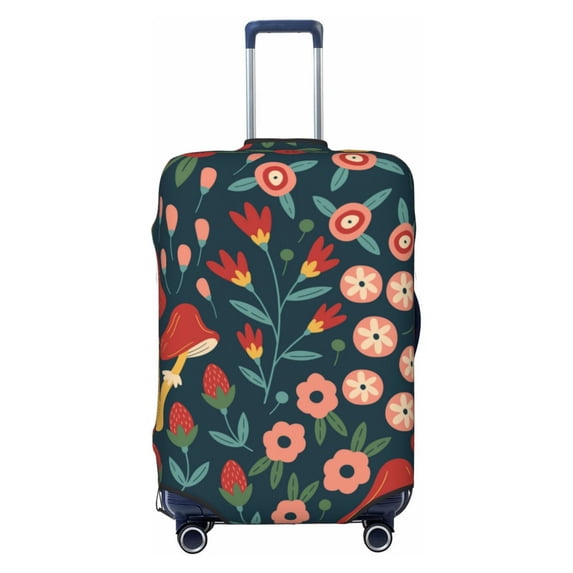 Fotbe Berries and Flowers Luggage Cover Protector,Suitcase Protector,Scratch and Dirt Resistant,Fits 18-32 Inch Luggage-Small