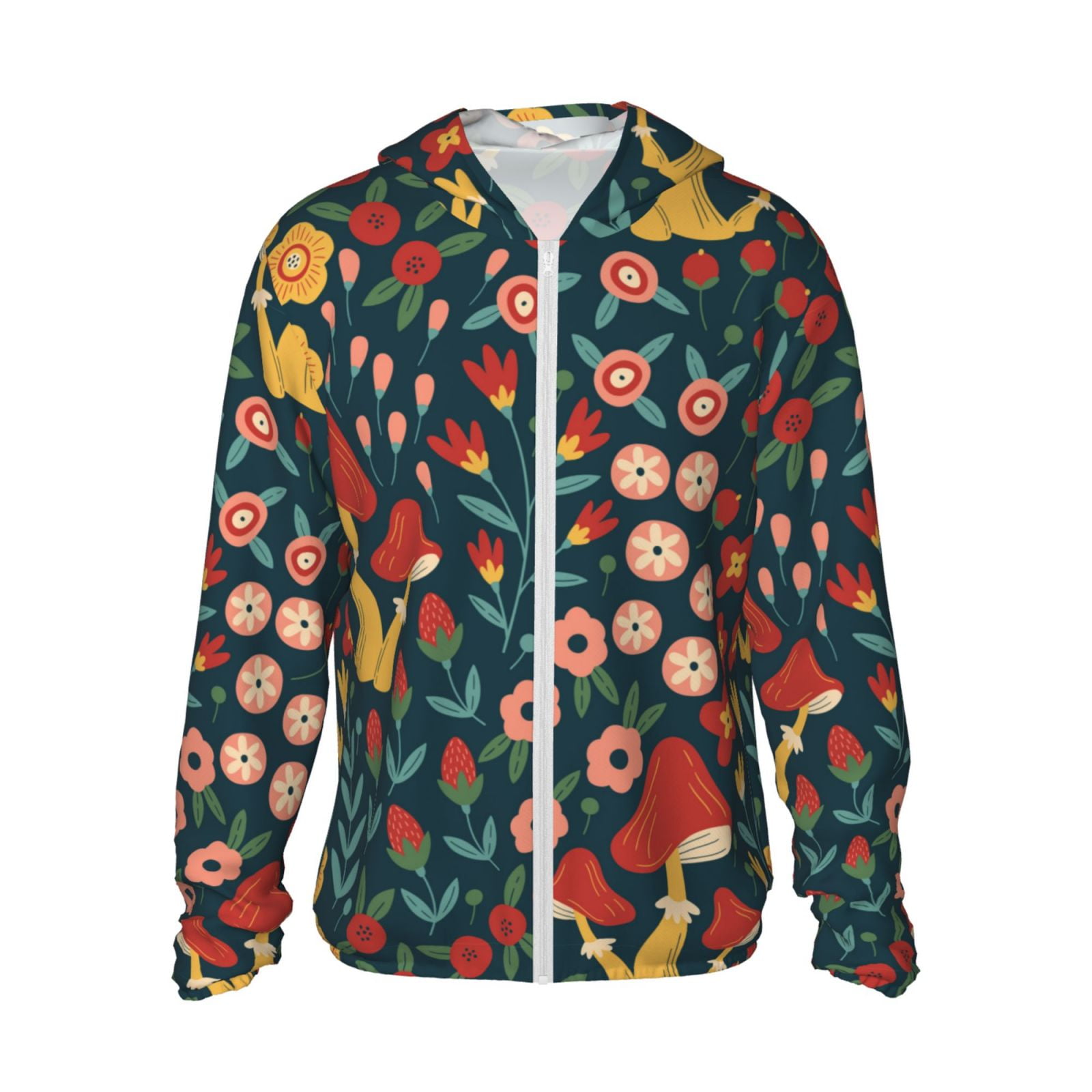 Fotbe Berries and Flowers Men's Women's UPF 50+ Sun Protection Jacket ...