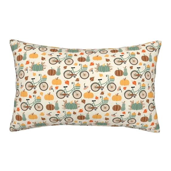 Fotbe Bicycle And Pumpkins Pillow Cases - Envelope Closure - Luxury, Extra Soft, Cooling Pillow Covers - Wrinkle, Fade, Stain Resistant-14"x20"