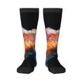thumbnail image 1 of Fotbe Bioluminescent Underwater Flower print Women's Men's Novelty Crew Socks Cotton Socks Knee High Socks for Walking,Running,Nurses,Pregnancy, 1 of 1