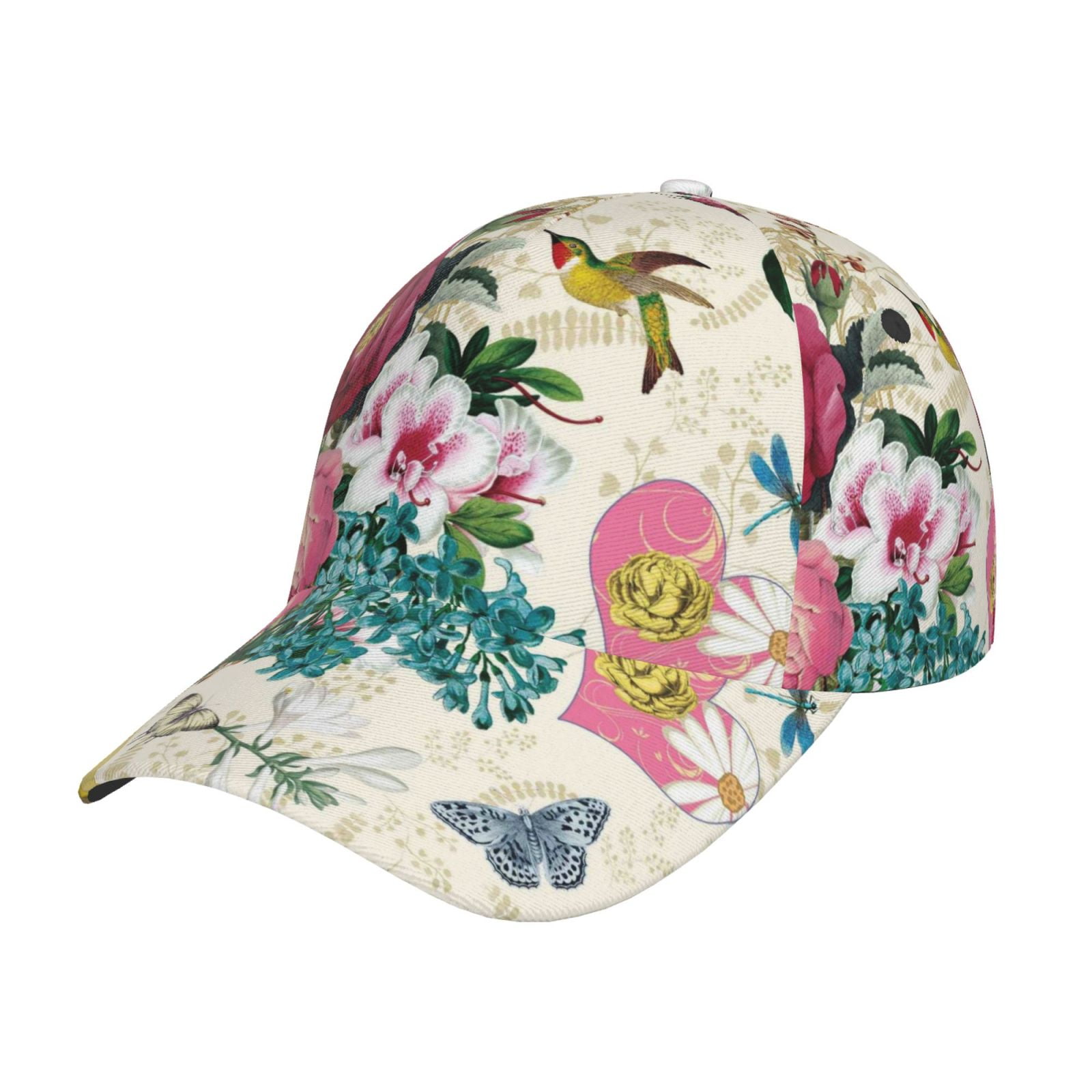 Fotbe Bird Butterfly Rose Baseball Cap, Bird Butterfly Rose Print Dad ...