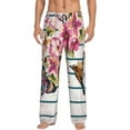 thumbnail image 1 of Fotbe Bird and Floral Men's Pajama Pants,Sleepwear Pants,Pj Bottoms Drawstring And Pockets-Large, 1 of 9