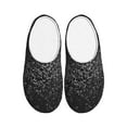 thumbnail image 1 of Fotbe Black And White Dotted Pattern Women's Fuzzy Curly Fur Memory Foam Loafer Slippers Indoor Outdoor Slippers Winter Home Shoes-37/38, 1 of 7