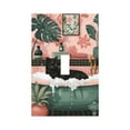 thumbnail image 1 of Fotbe Black Cat Pink Bathroom Print Duplex Receptacle Wall Plate, 1-Gang 5.0" x3.0" Wall Outlet Covers, Dual Outlet Faceplates Covers, Color-matched Screws Included-Style T, 1 of 6