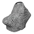 thumbnail image 1 of Fotbe Black Leopard Pattern Car Seat Covers for Babies, Nursing Breastfeeding Cover Infant Carseat Canopy, Soft Stretchy Carrier Cover, 1 of 6