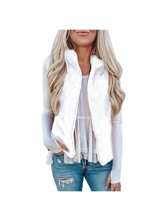 Women's Vest Jacket With Pocket Zipper Cozy Outerwear For Fall And Winter Womens plus Size Women Winter Coats Womens plus Jackets Womens Winter Coats plus Size Winter Coats Maternity Anorak plus Size