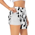 thumbnail image 1 of Fotbe Black Rabbit Womens High Waist Running Shorts Athletic Workout Quick Dry Shorts for Women with Pockets Gym Yoga Summer Shorts-Large, 1 of 9