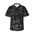 thumbnail image 1 of Fotbe Black Scientific Hawaiian Shirt For Men Unisex Summer Beach Casual Short Sleeve Cotton Linen Button Down Shirts-Small, 1 of 9