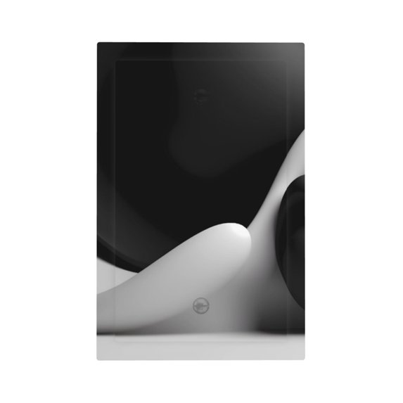 Fotbe Black White Fluid Sculpture Print Duplex Receptacle Wall Plate, 1-Gang 5.0" x3.0" Wall Outlet Covers, Dual Outlet Faceplates Covers, Color-matched Screws Included-Style V
