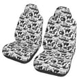 thumbnail image 1 of Fotbe Black White Halloween Pattern Automotive Seat Covers for Cars Trucks and SUVs – Car Seat Covers for Front Seats,Protective Seat Covers,Vehicle Seat Covers, Set of 2, 1 of 9