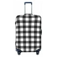 thumbnail image 1 of Fotbe Black White Plaid Luggage Cover Protector,Suitcase Protector,Scratch and Dirt Resistant,Fits 18-32 Inch Luggage-Large, 1 of 9