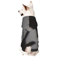 thumbnail image 1 of Fotbe Bloody Hand Behind Print Small Dog Sweater Hoodies Pet Grey Hooded Soft Fleece Sweatshirts with Pocket Fall Winter Puppy Cat Sweaters Warm Clothes-Small, 1 of 7