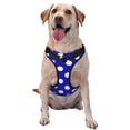thumbnail image 1 of Fotbe Blue And White Polka Dot Pattern Dog Harness, No-Pull Pet Harness with 2 Leash Clips, Adjustable Soft Padded Dog Vest with Easy Control Handle for Large Dogs-X-Large, 1 of 6