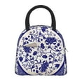 thumbnail image 1 of Fotbe Blue And White Porcelain Pattern Pattern Lunch Bag, Insulated Lunch Box, Small Leakproof Cooler Food Lunch Containers Reusable High Capacity Lunch Tote Bags for Work, Travel, Outdoor, 1 of 1