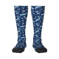 thumbnail image 1 of Fotbe Blue Bus print Women's Men's Novelty Crew Socks Cotton Socks Knee High Socks for Walking,Running,Nurses,Pregnancy, 1 of 9