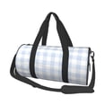 thumbnail image 1 of Fotbe Blue Checkboard Pattern Foldable Sports Gym Bag with Wet Dry Pocket, Ultralight Travel Bag, Large Capacity Duffel Bag, Splash Proof Carry on Bag, Overnight Bag, Weekender Bag, 1 of 8