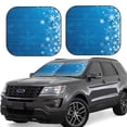 thumbnail image 1 of Fotbe Blue Christmas 2-Piece Car Windshield Sun Shade | Sun Blocker for Car Windshield | Foldable Automotive Interior Accessories for Sun Protection-Small, 1 of 7