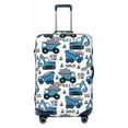 thumbnail image 1 of Fotbe Blue Excavator Luggage Cover Protector,Suitcase Protector,Scratch and Dirt Resistant,Fits 18-32 Inch Luggage-Medium, 1 of 8