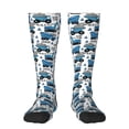 thumbnail image 1 of Fotbe Blue Excavator print Women's Men's Novelty Crew Socks Cotton Socks Knee High Socks for Walking,Running,Nurses,Pregnancy, 1 of 9
