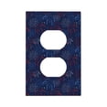 thumbnail image 1 of Fotbe Blue Firework Print Duplex Receptacle Wall Plate, 1-Gang 5.0" x3.0" Wall Outlet Covers, Dual Outlet Faceplates Covers, Color-matched Screws Included-Style S, 1 of 6