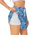 thumbnail image 1 of Fotbe Blue Fish Womens High Waist Running Shorts Athletic Workout Quick Dry Shorts for Women with Pockets Gym Yoga Summer Shorts-Medium, 1 of 9